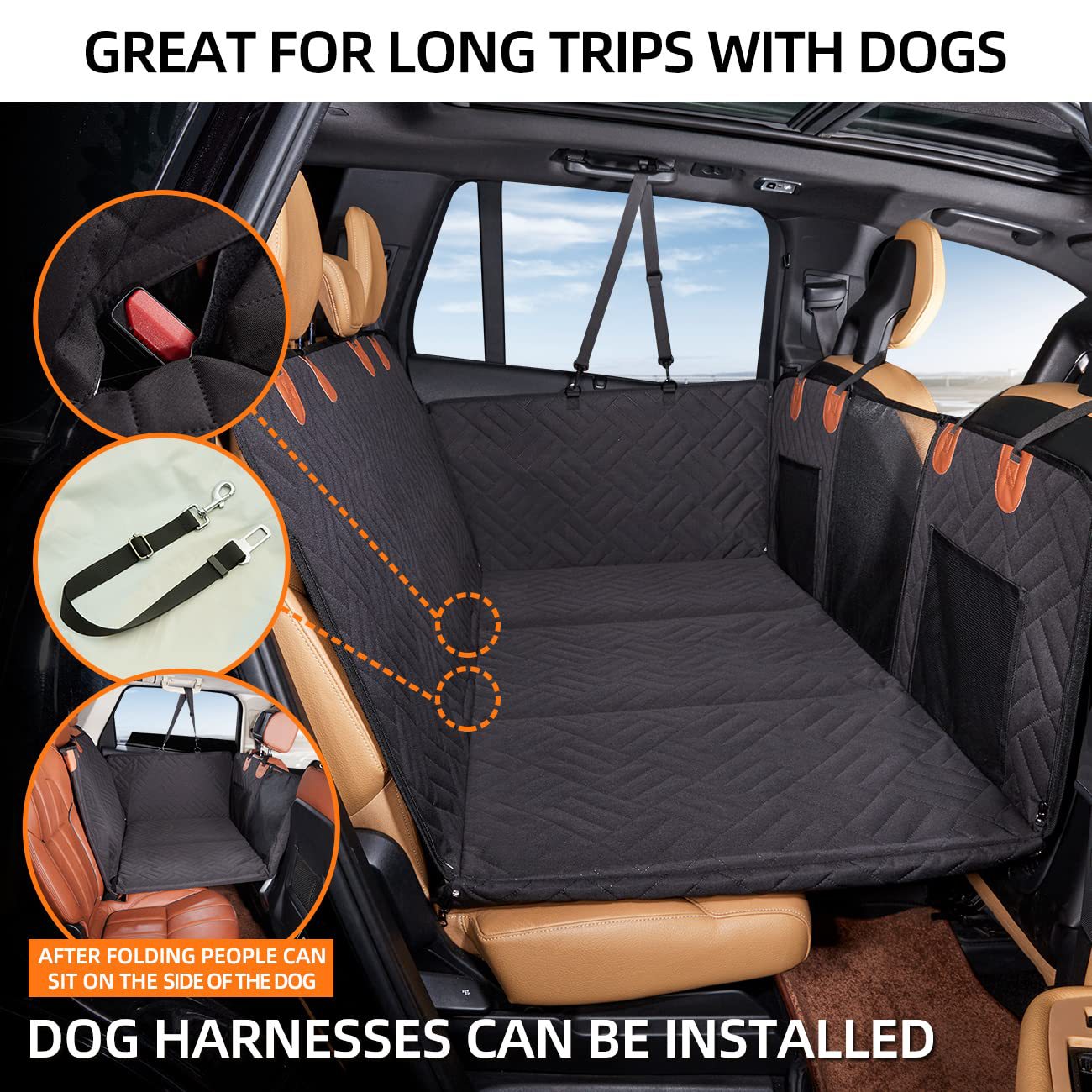 Car Seat Cover/Heavy-duty Dog Car Seat Cover Dog Car Back Seat Protector Mat