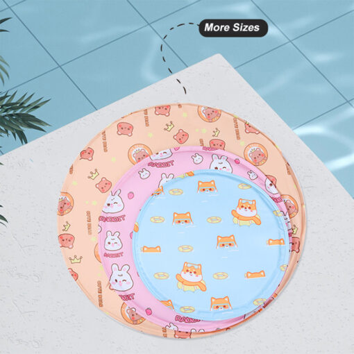 Mat/Pet Cooling Mat with Cute Cartoon Pattern Scratch Resistant Dog Ice Mat