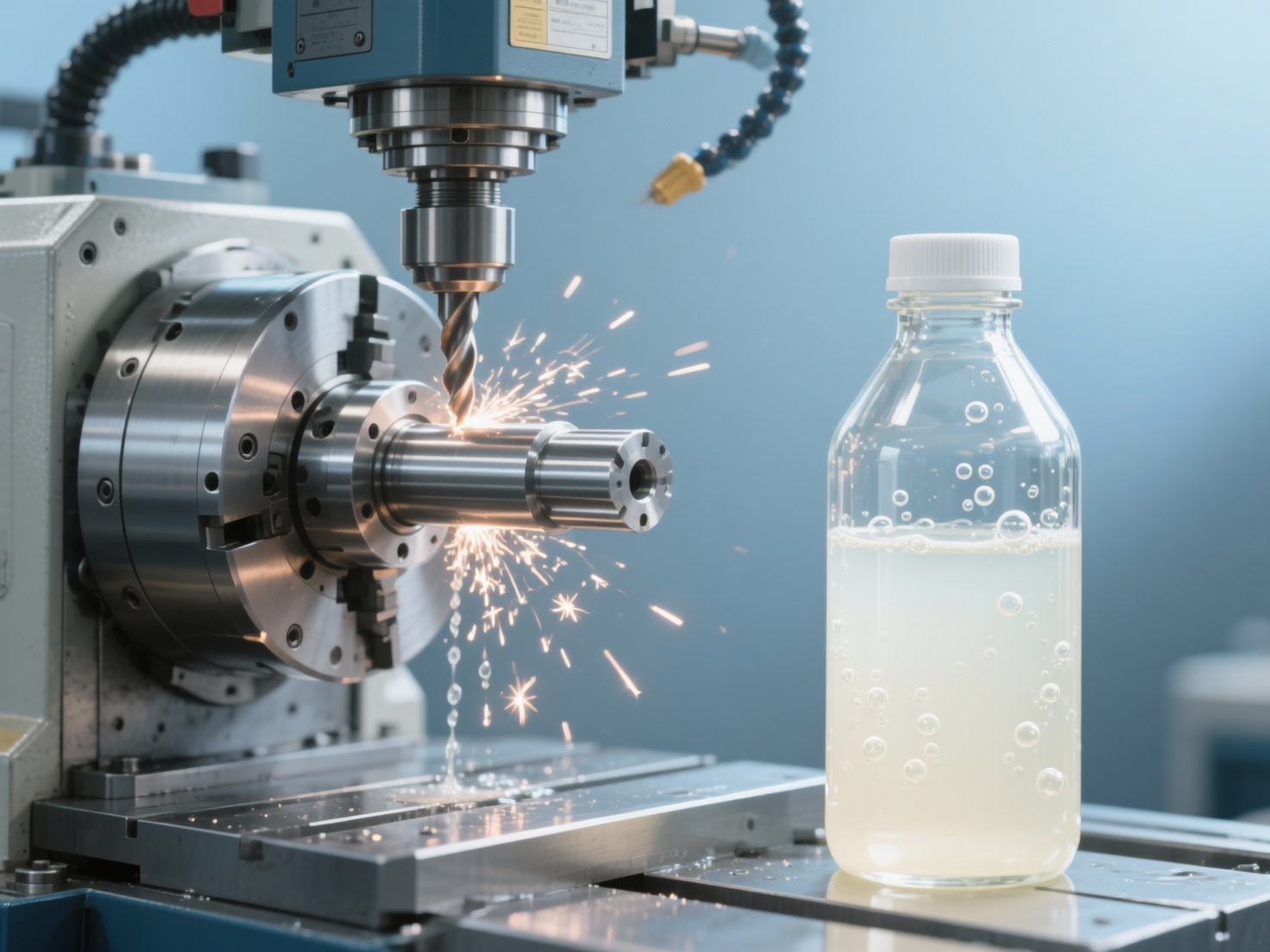 How much does CNC metalworking scrap increase when using reclaimed coolant beyond 14 days?