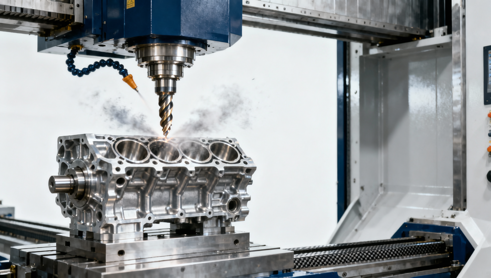 Machine tool for automotive industry: Why aluminum engine block machining favors hybrid cooling