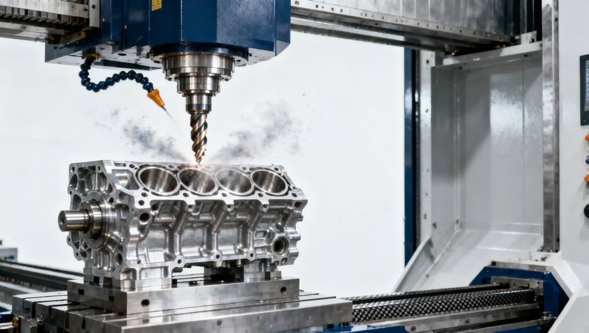 Machine tool for automotive industry: Why aluminum engine block machining favors hybrid cooling