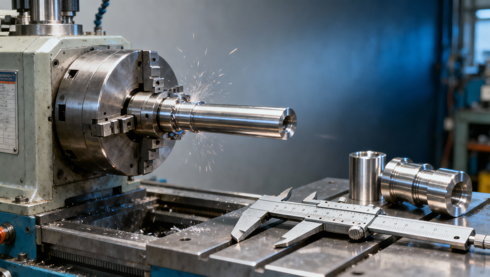 A metal lathe can lose accuracy long before it fails