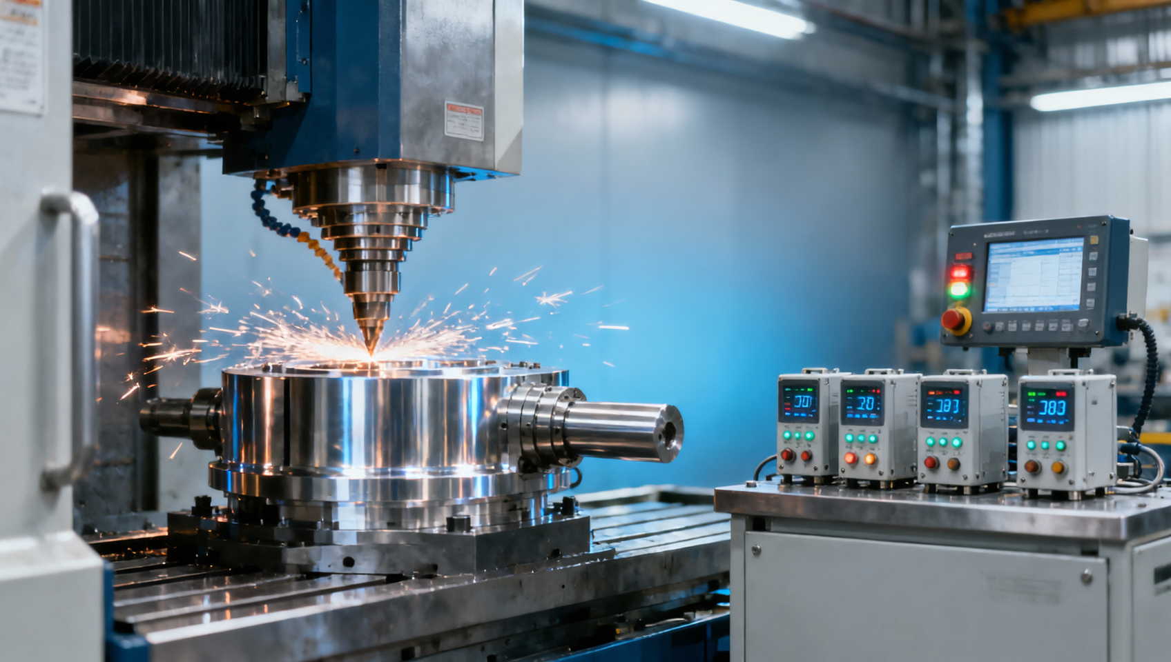 How a CNC manufacturing factory balances automation with skilled operator oversight