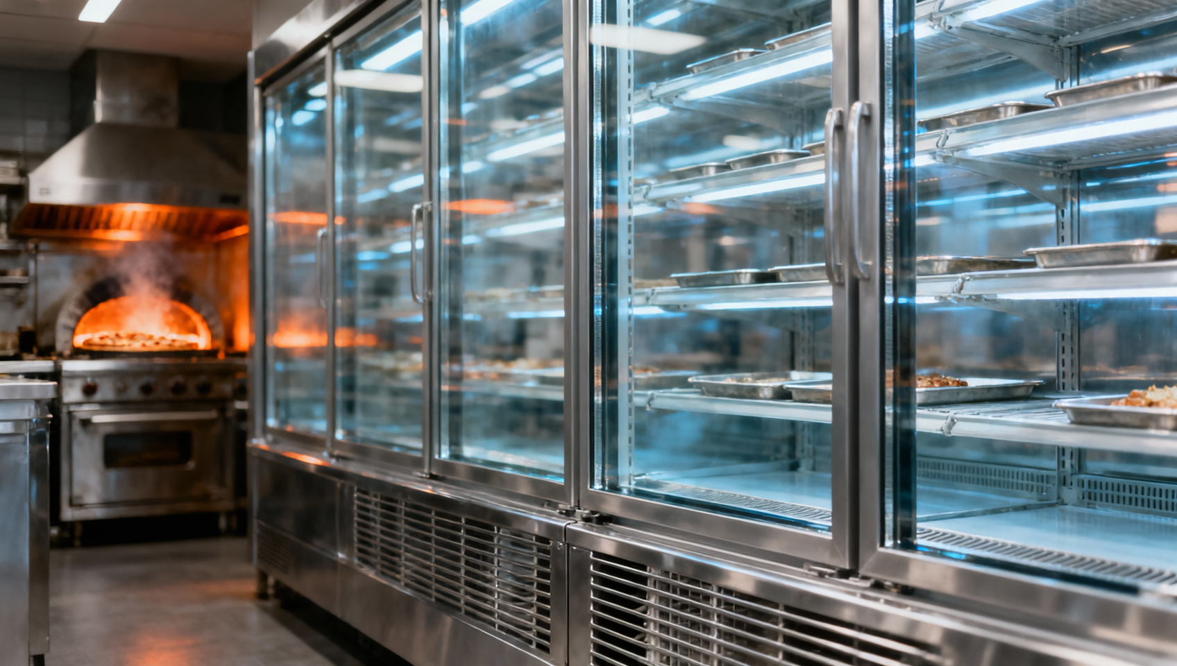 Refrigeration equipment specs rarely account for ambient heat from nearby ovens Refrigeration equipment specs rarely account for ambient heat from nearby ovens