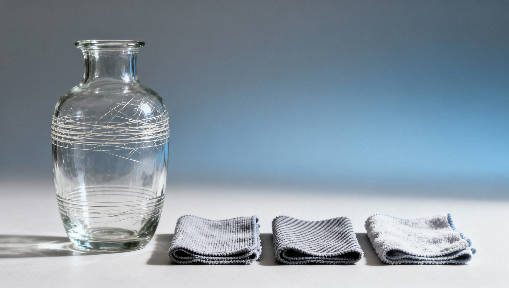 Glass home vases showing micro-scratches after dusting — does microfiber type matter more than pressure?