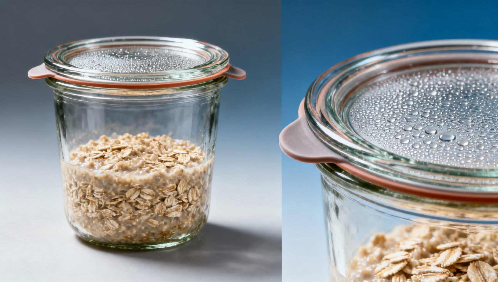 Glass meal prep jars fogging inside lids — is condensation trapped during cooling, or is the seal flawed? Glass meal prep jars fogging inside lids — is condensation trapped during cooling, or is the seal flawed?