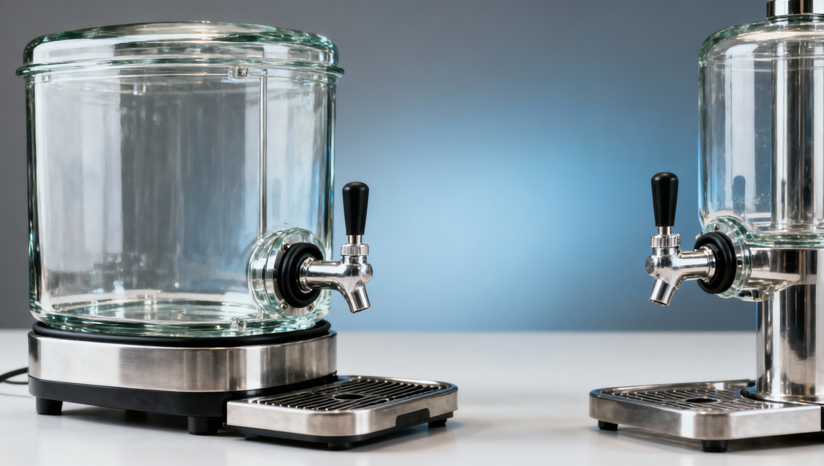 Glass beverage dispensers leak at the base — design flaw or installation error?