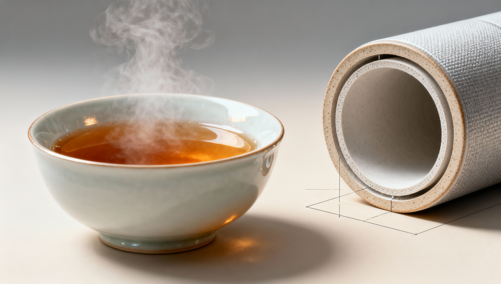 Ceramic soup bowls cool down too fast for premium dining service