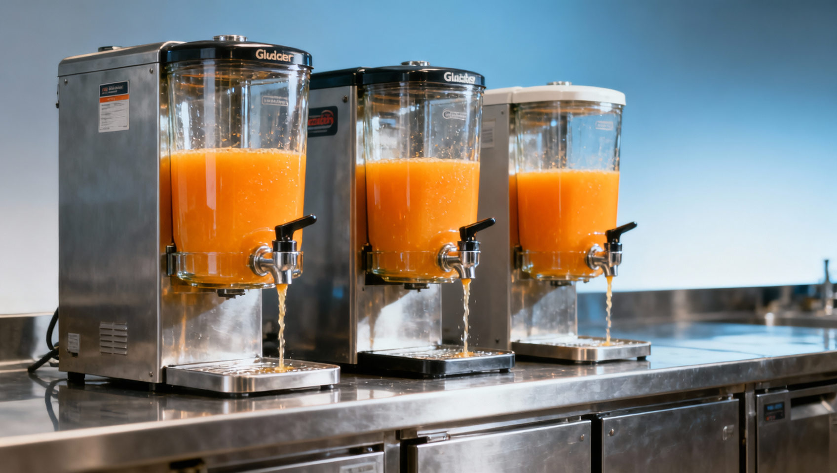 Glass juice dispensers show inconsistent pour rates across brands Glass juice dispensers show inconsistent pour rates across brands