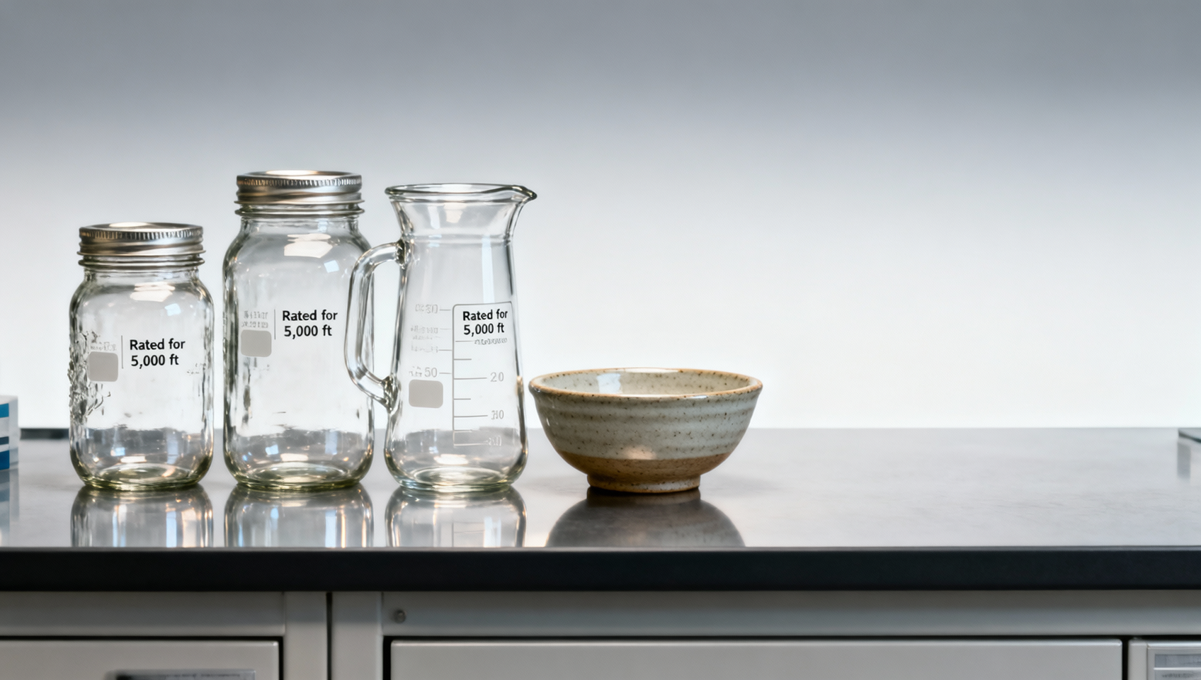 Glass canning jars fail pressure tests above 3,000 ft elevation — new altitude guidelines needed