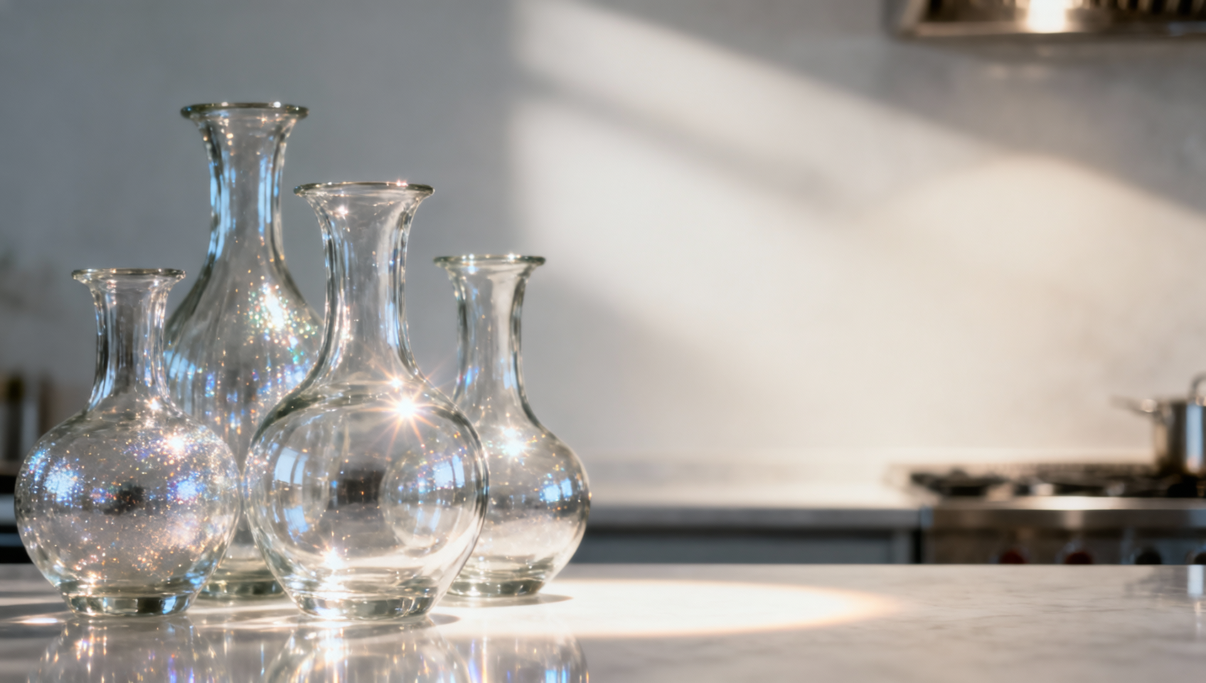 Glass decorative vases reflect light unevenly — is it a batch defect or inherent limitation?