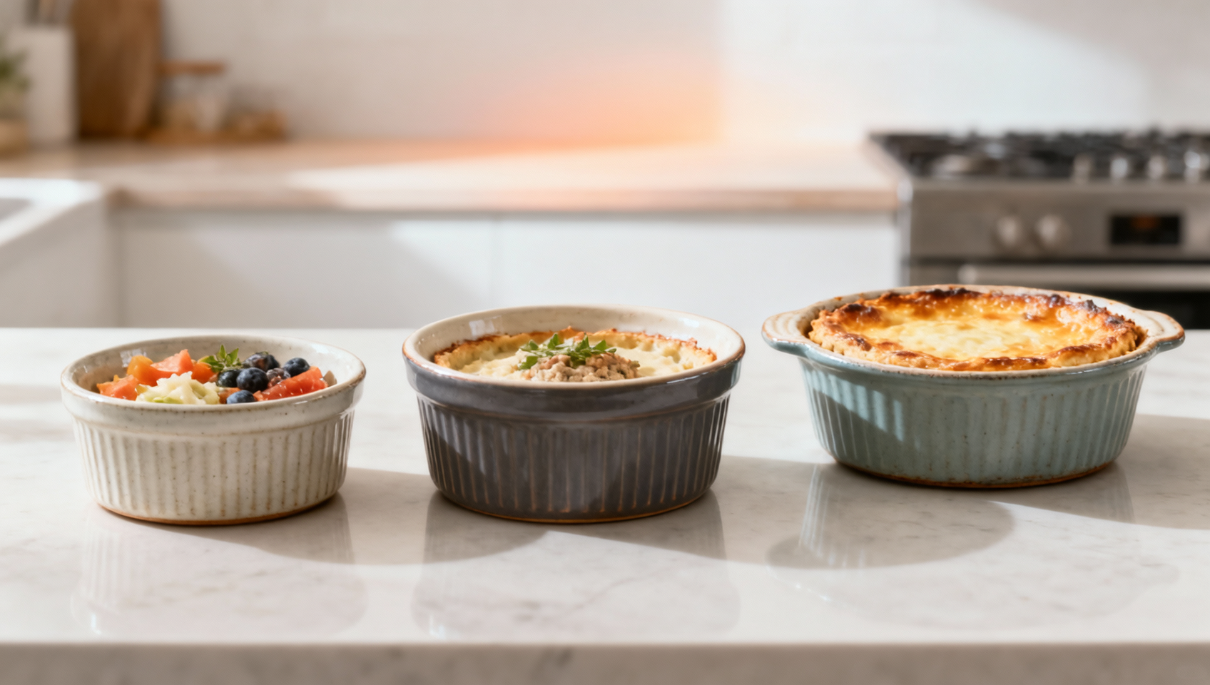 Ceramic baking bowl sizes that reduce waste in small batches