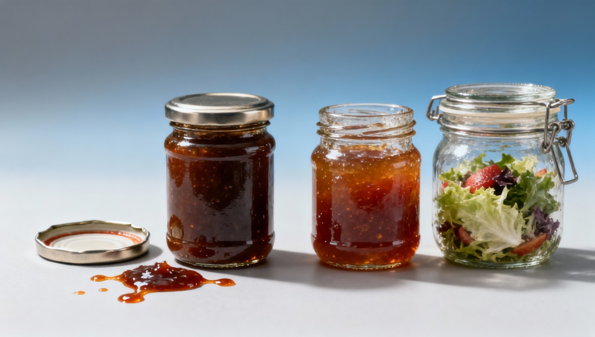 Why do some glass sauce jars leak after repeated use?