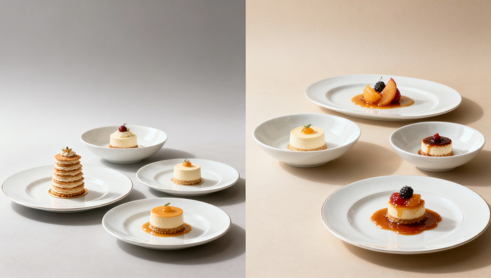 Porcelain dessert dish styles that work better for plated desserts