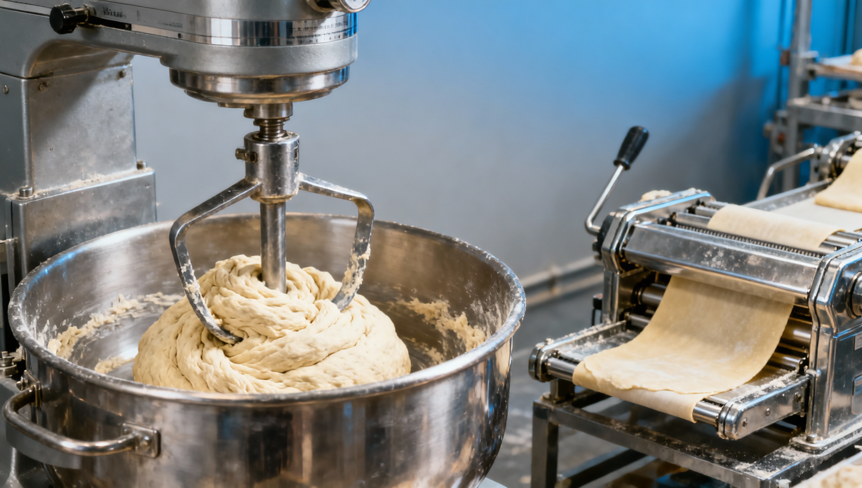 Dough mixer machine torque problems often start with hydration