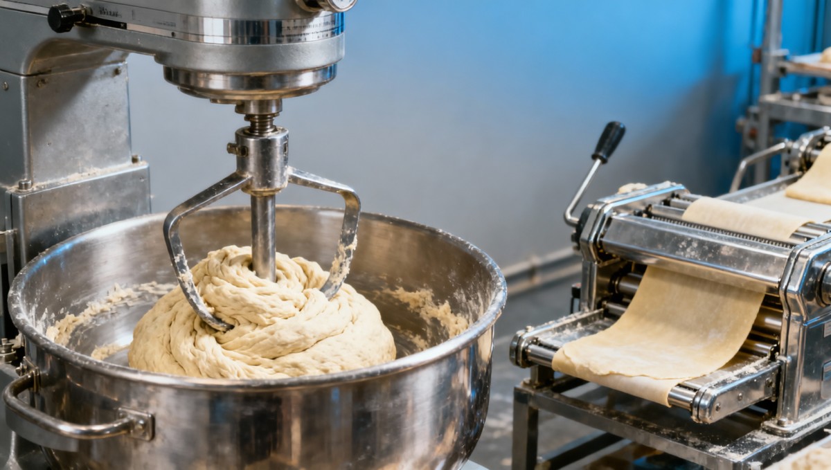 Dough mixer machine torque problems often start with hydration