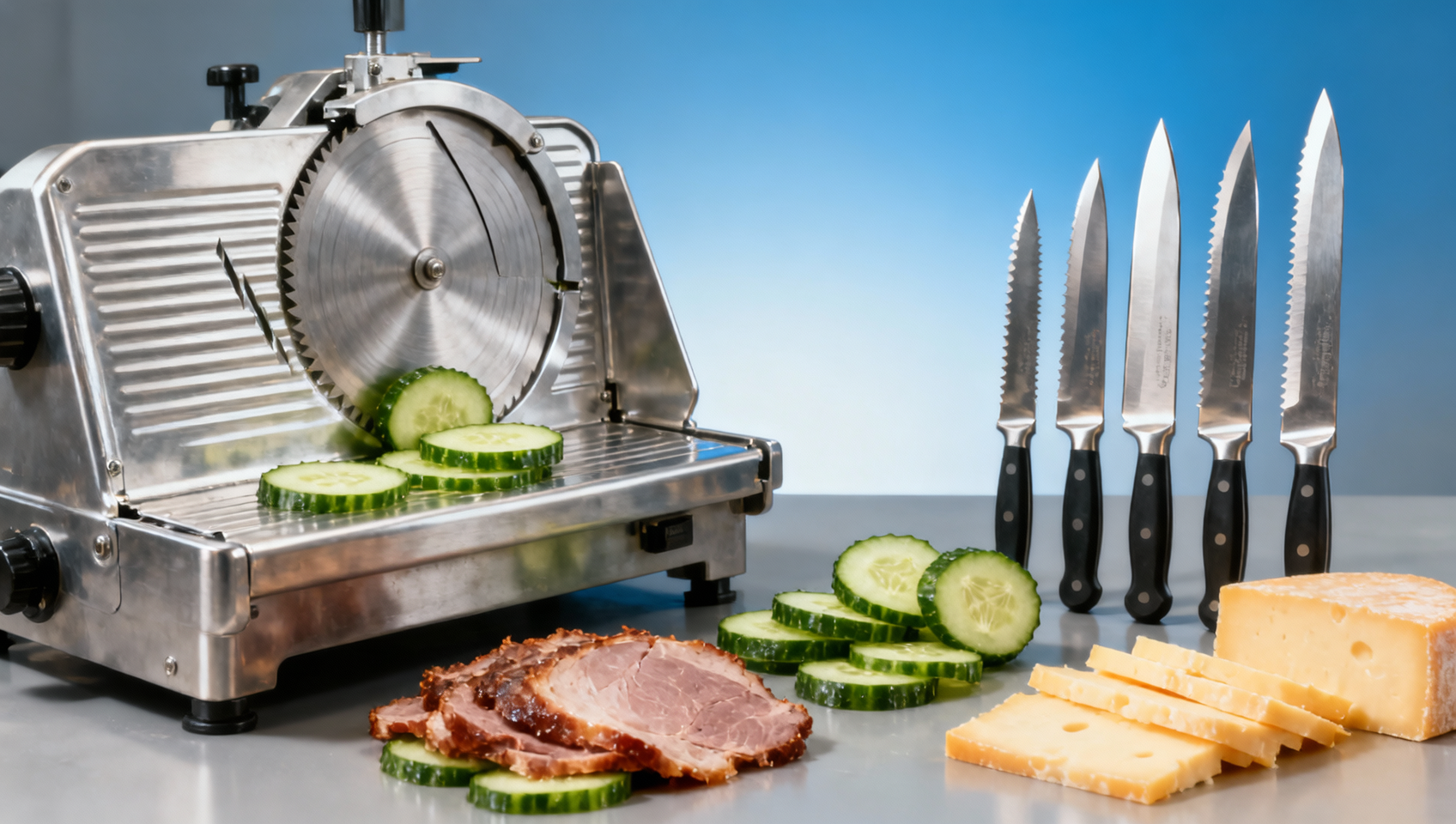 Food slicer machine blade choices affect yield more than speed