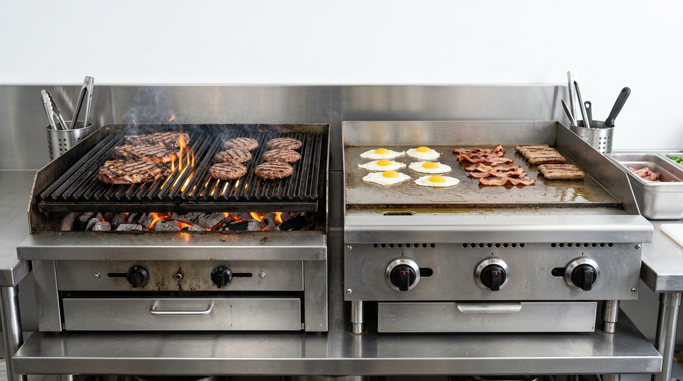 Charbroiler or Griddle? The Better Fit Depends on the Menu