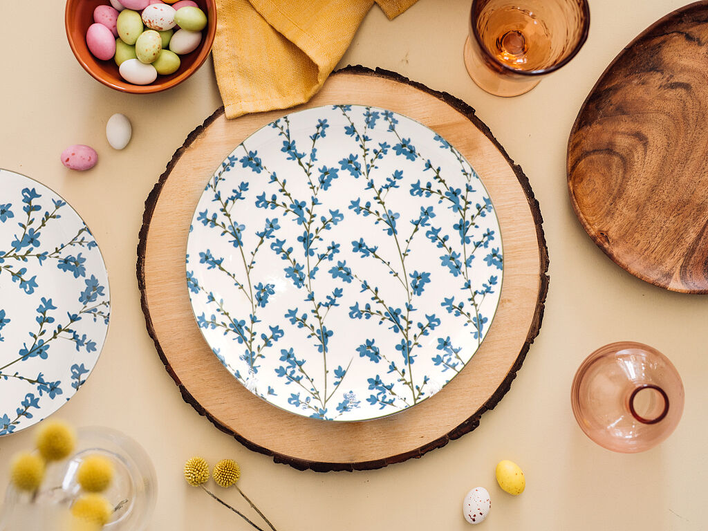 Stoneware dinnerware ceramic dinner set, Blue