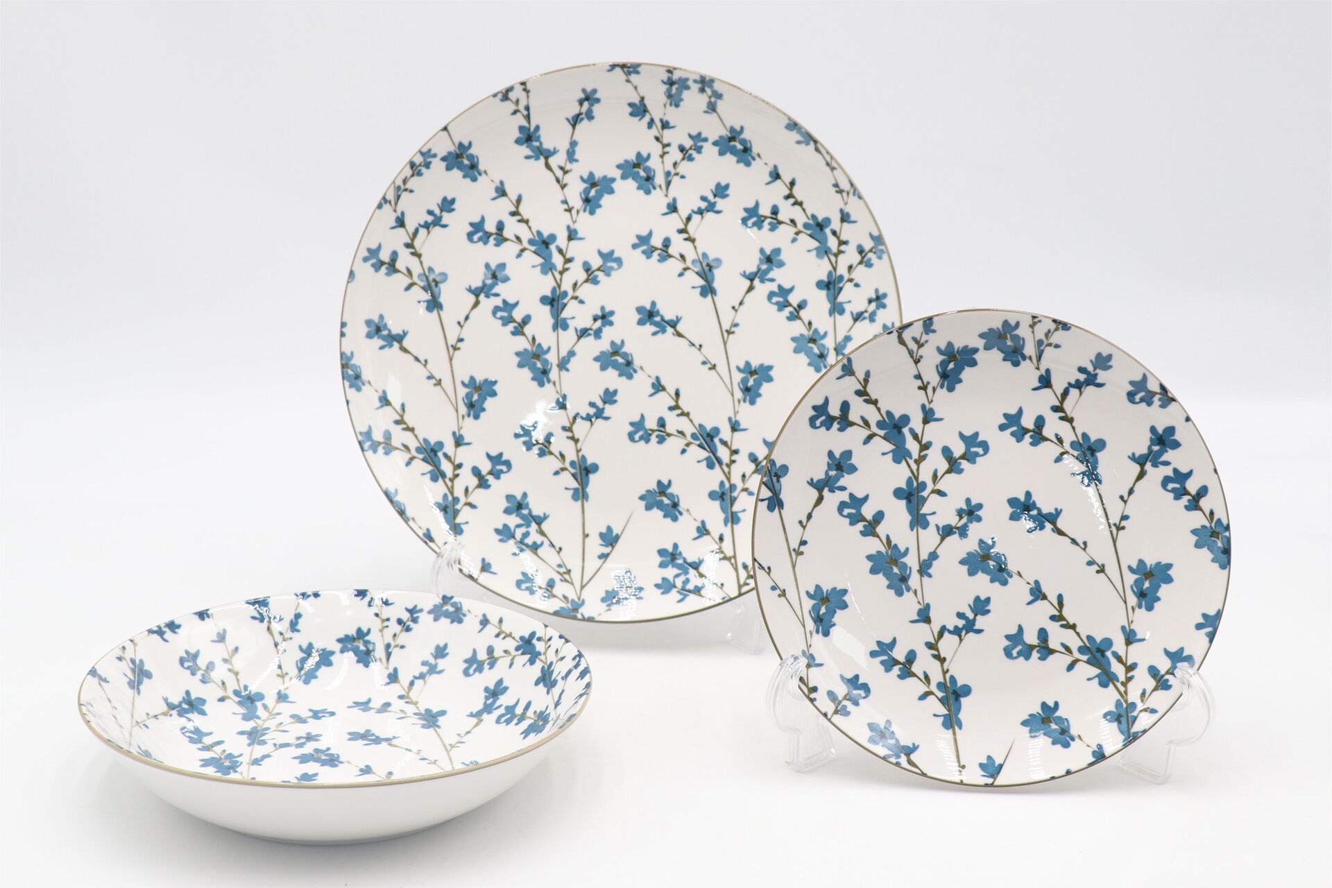 Stoneware dinnerware ceramic dinner set, Blue