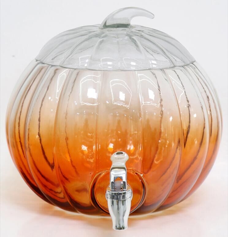 Handmade Glass Pumpkin Water Dispenser