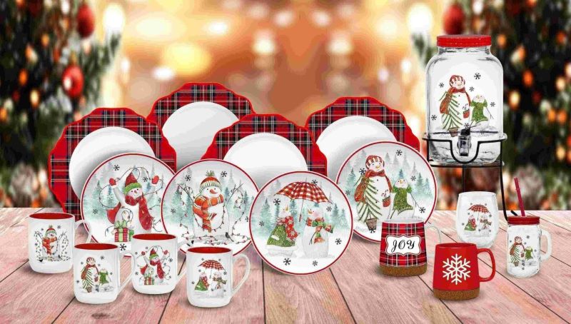 Christmas Snowman Dinnerware Sets