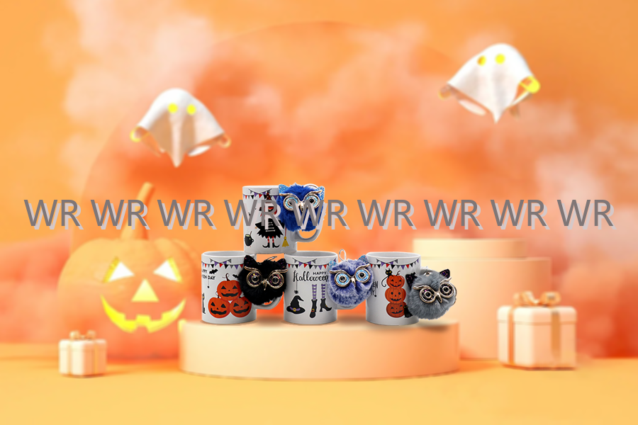 WR  Allover Icons Ceramic Stacking Mug | Large Coffee Cup For Espresso, Caffeine, Beverages, Home & Kitchen Essentials 