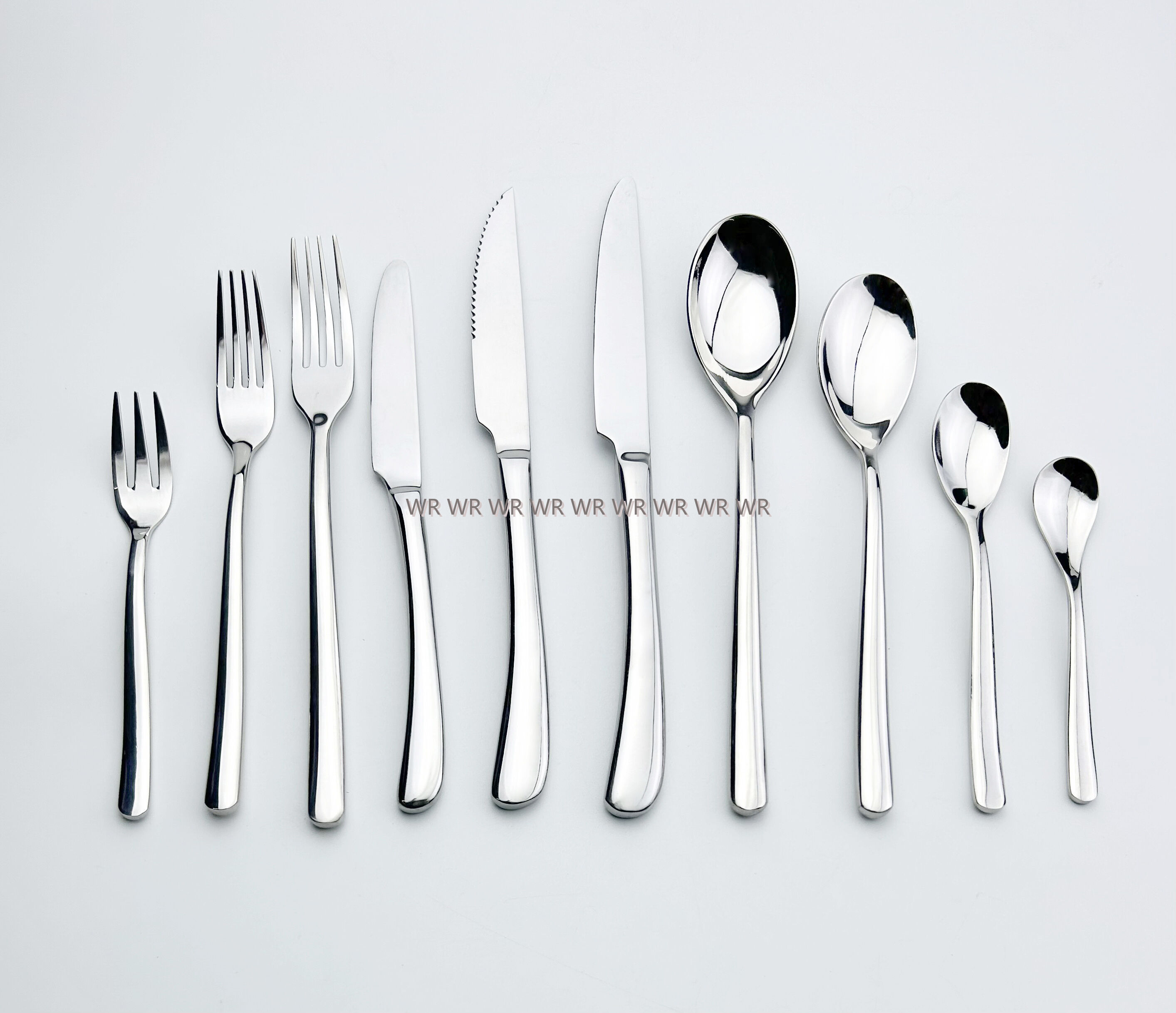 Cutlery Set ，Hotel serving pieces, Salad fork ,Dinner Fork, Dinner Knife, Steak knife ,Dinner Spoon, Tea spoon, with 18/10 High Grade Quality