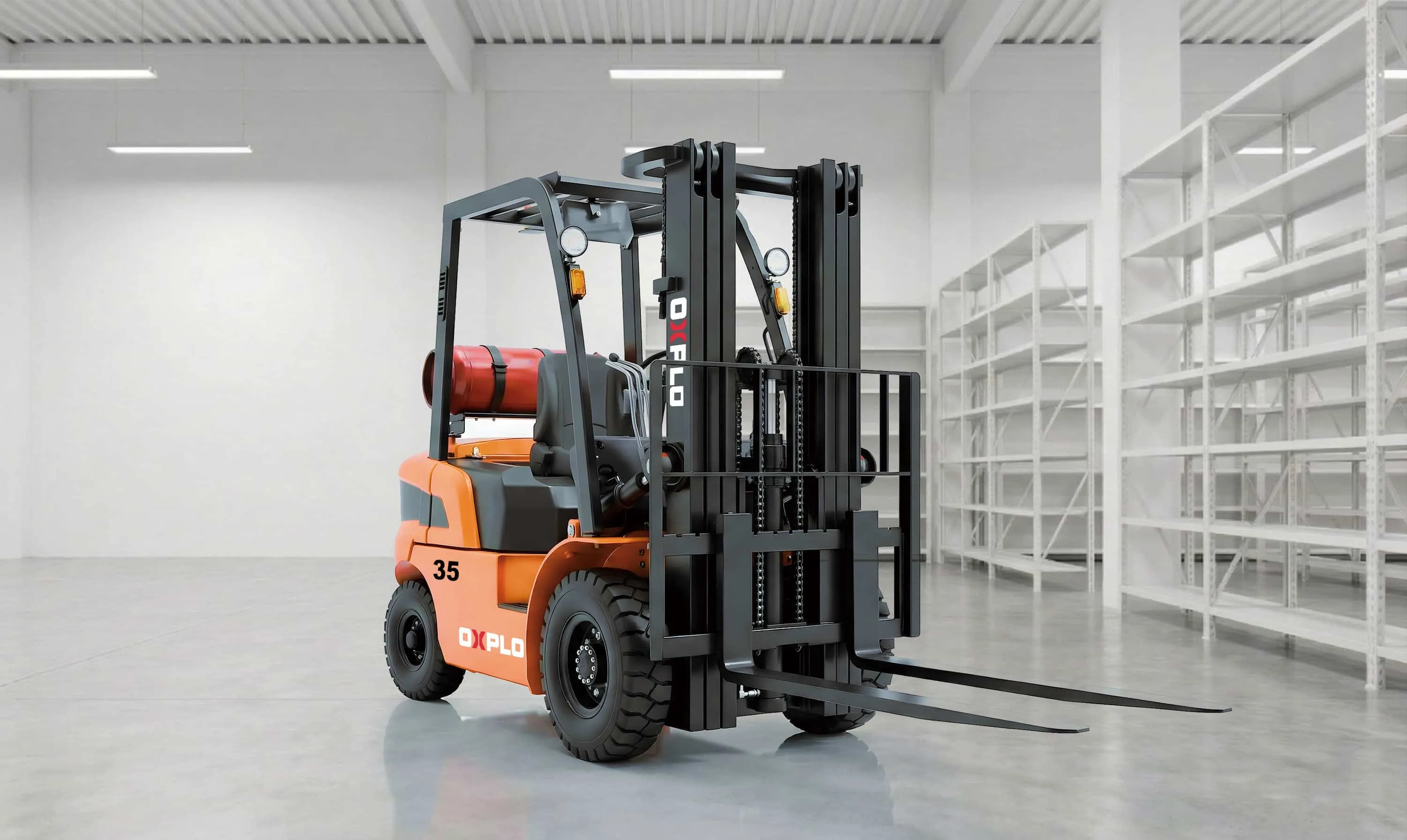 OX-G35 | Montacargas Bicombustible de 3.5 Toneladas