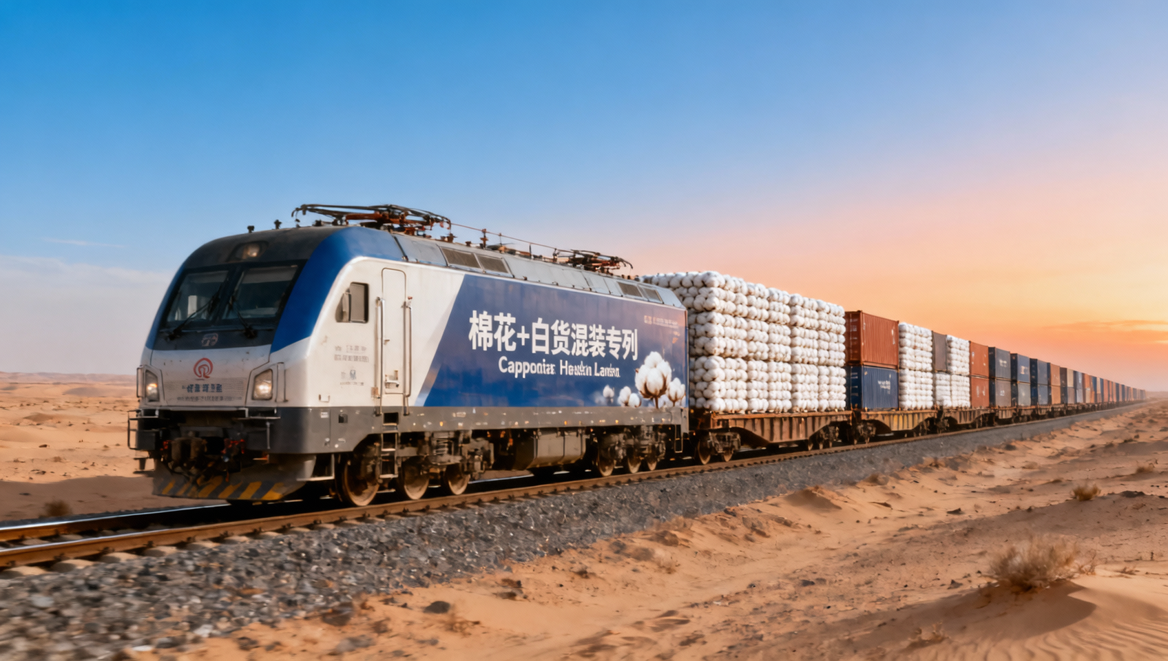 Xinjiang Launches China's First 'Cotton + White Goods' Mixed Export Train, Boosting Textile Efficiency by 30%