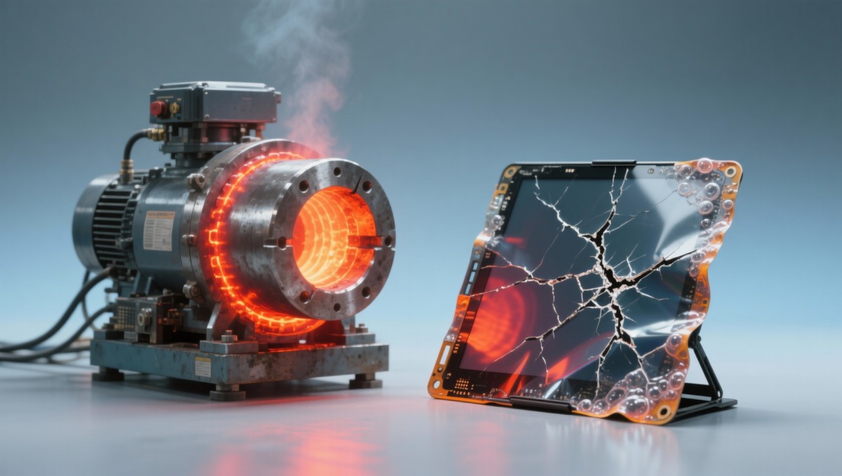 Industrial & manufacturing engineers: What thermal limits make foldable screens unsuitable near induction heaters