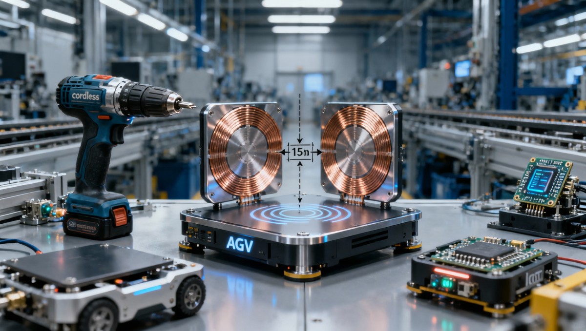 Next-gen wireless charging efficiency drops 42% beyond 15mm air gap—what that means for factory floor tooling