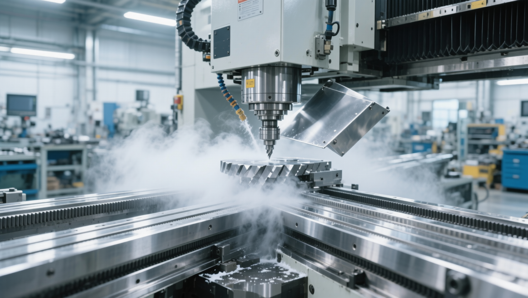 The gap between CNC machine specs and shop-floor reality? It’s not repeatability—it’s how coolant mist corrodes linear guide rails over time