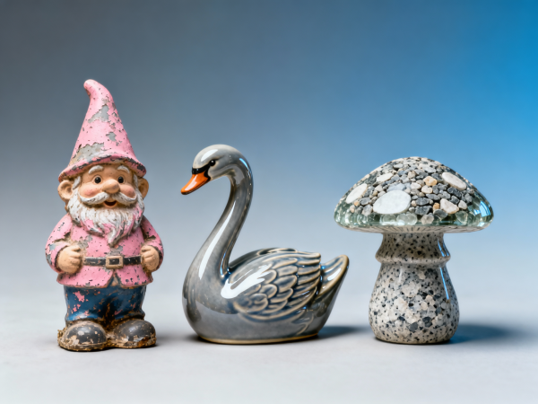 Garden ornaments made from recycled composites: Durability gaps emerge after two seasons