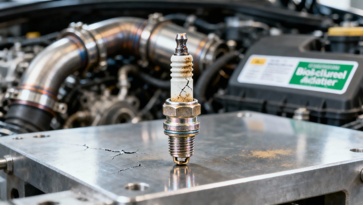 Spark plugs failing earlier than rated—especially in turbocharged engines running on bio-blends