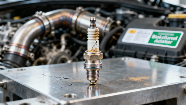 Spark plugs failing earlier than rated—especially in turbocharged engines running on bio-blends