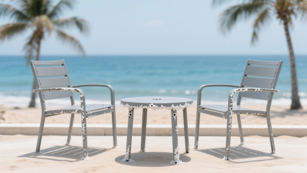 Outdoor furniture buyers keep ordering powder-coated aluminum — and missing corrosion in coastal humidity