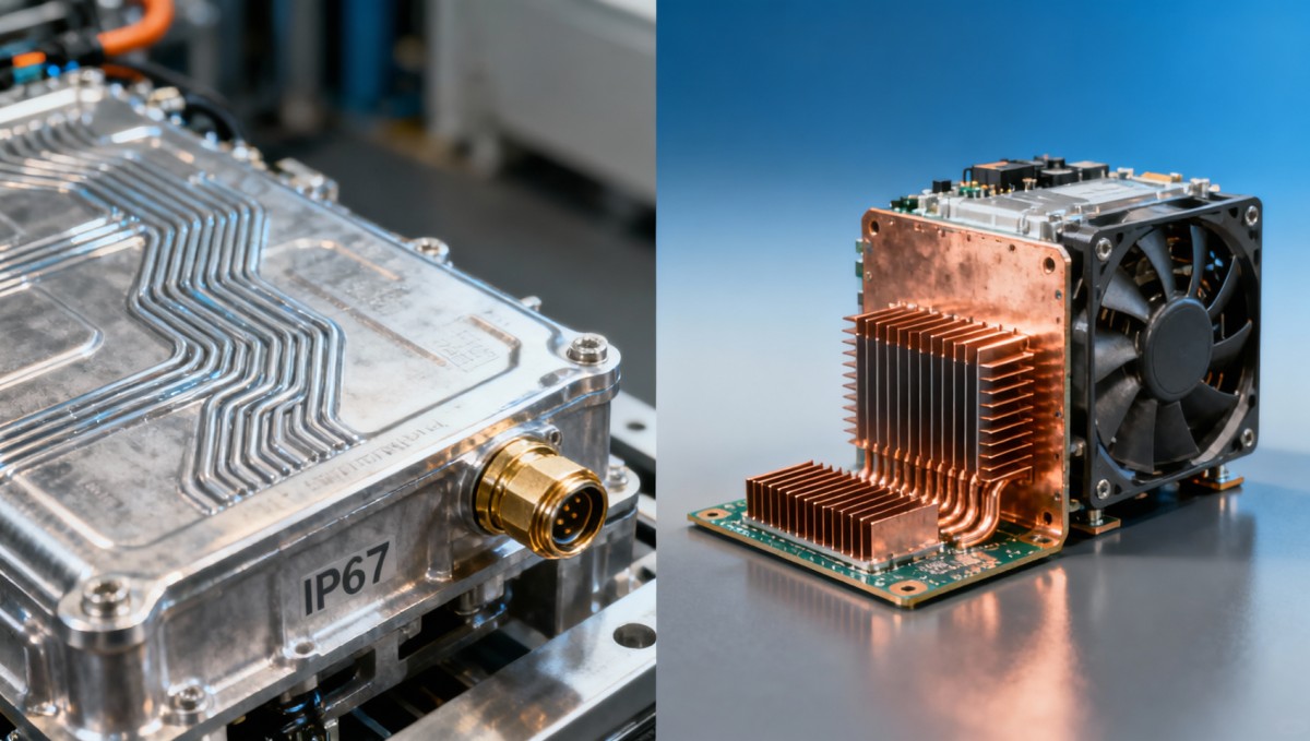Electric vehicle parts thermal management — why liquid cooling dominates battery modules but not motor inverters