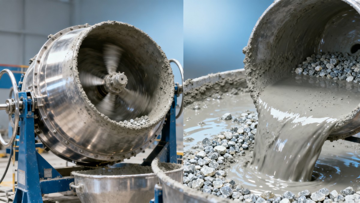 Self leveling concrete compound separating in the bucket—mixing speed vs Self leveling concrete compound separating in the bucket—mixing speed vs