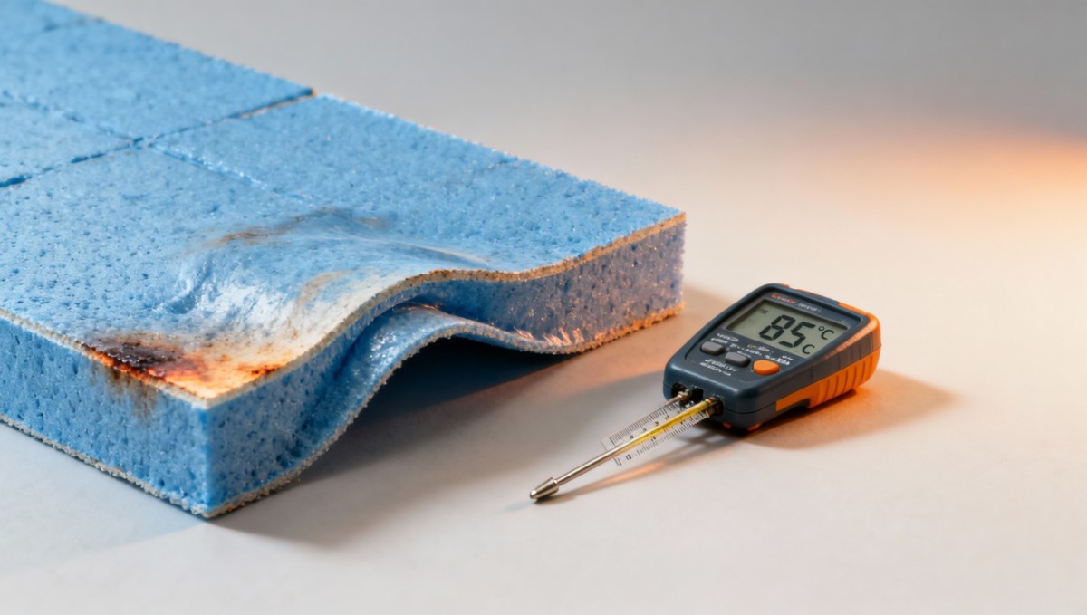 Extruded polystyrene XPS board performance drops above 75°C — what that means for roof assemblies