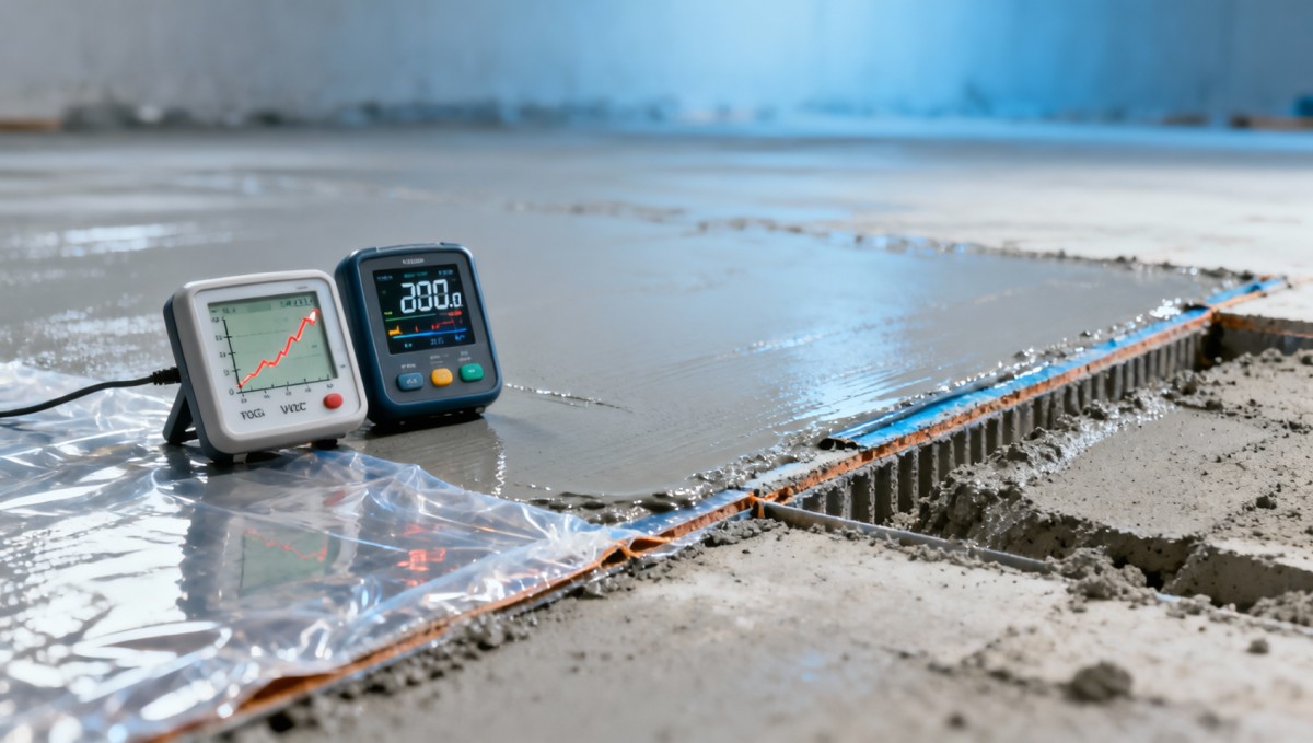 Construction chemicals with hidden VOC spikes during curing