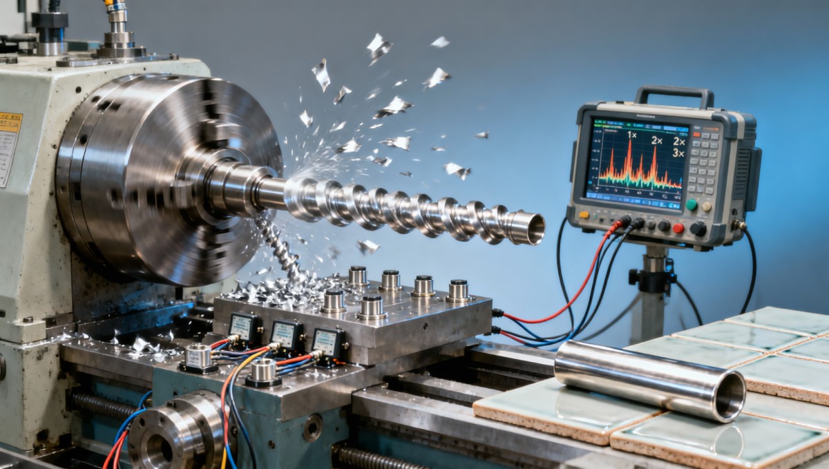 Lathe machine vibration patterns reveal hidden wear before failure