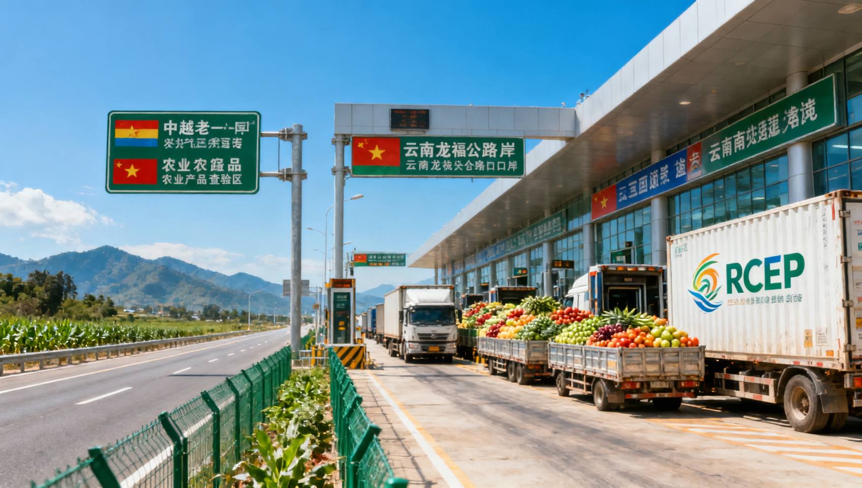 Longfu Highway Port in Yunnan Opens to Vietnam, Laos