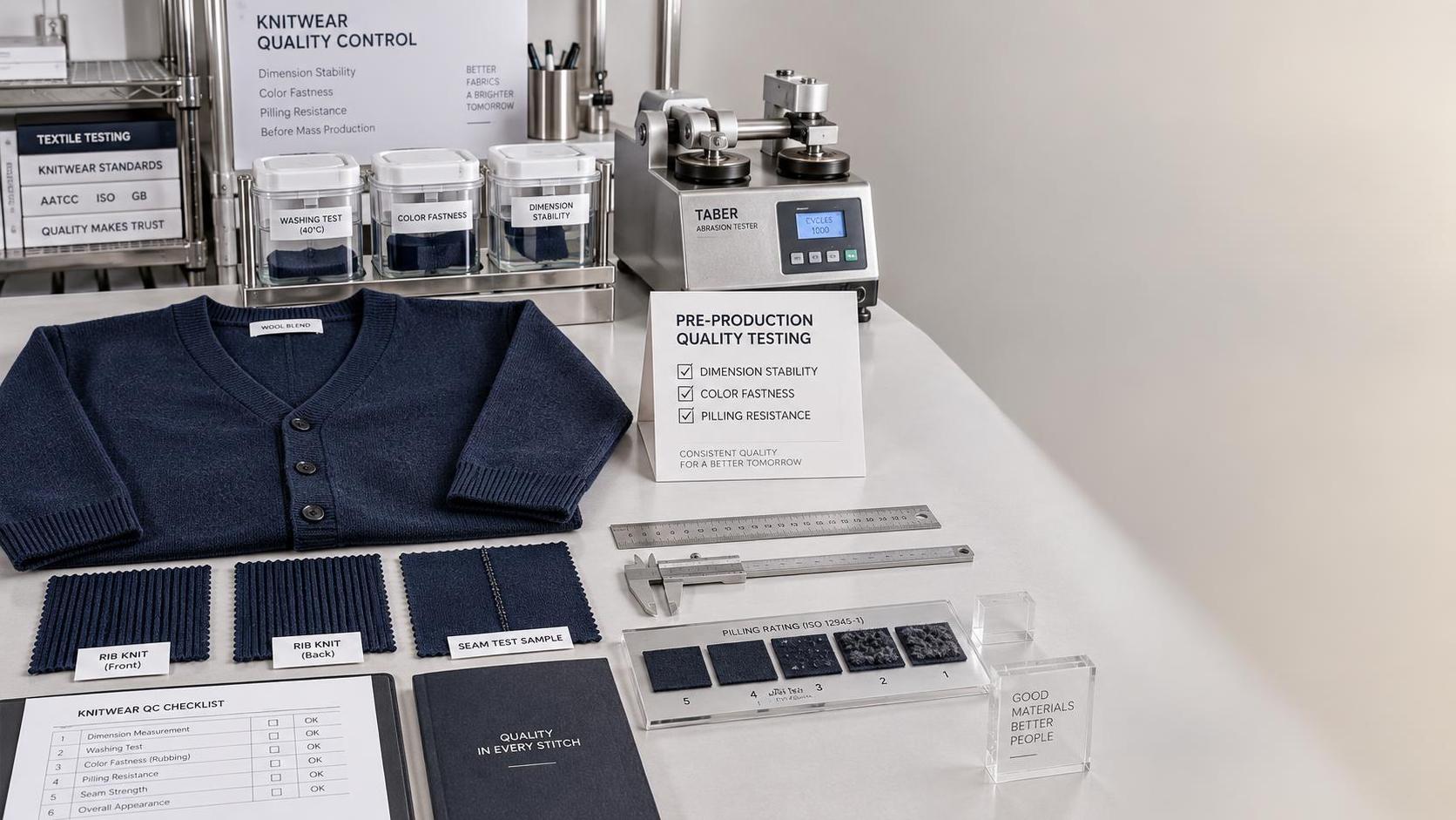 Private Label Knitwear Quality Control: Tests to Set Before Production Starts Private Label Knitwear Quality Control: Tests to Set Before Production Starts