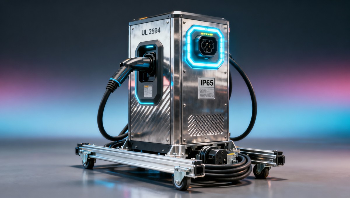 EV charging stations portable solutions: how UL 2594 certification changes safety planning for temporary construction site EV fleets