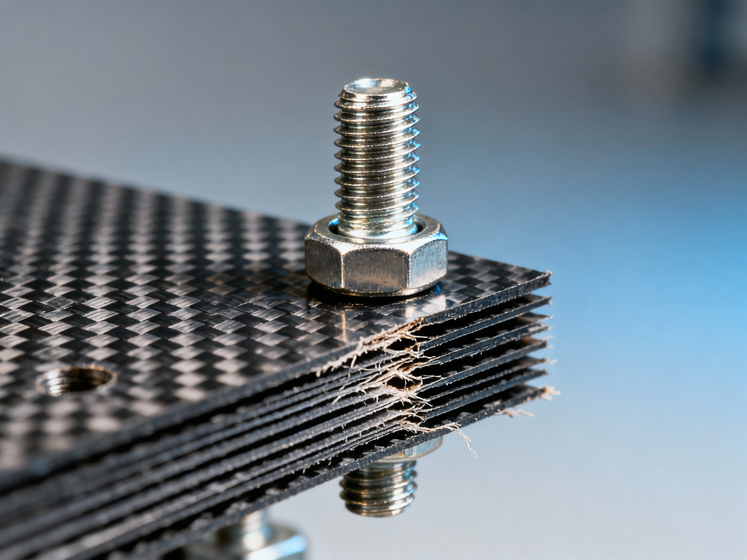 Carbon fiber composites showing delamination at bolted joints under cyclic loading—design margin or fastener torque?