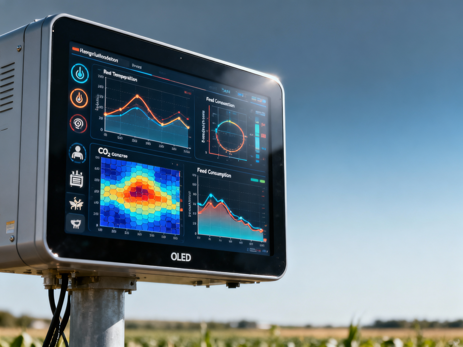 Car infotainment interfaces inspire new UI patterns for livestock dashboard displays—but usability testing is rare