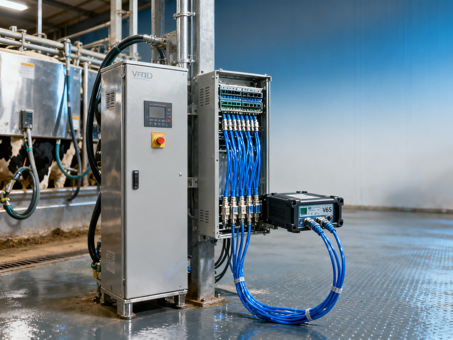 Fiber optic equipment installed in dairy farms shows unexpected signal loss near milking parlor VFDs Fiber optic equipment installed in dairy farms shows unexpected signal loss near milking parlor VFDs