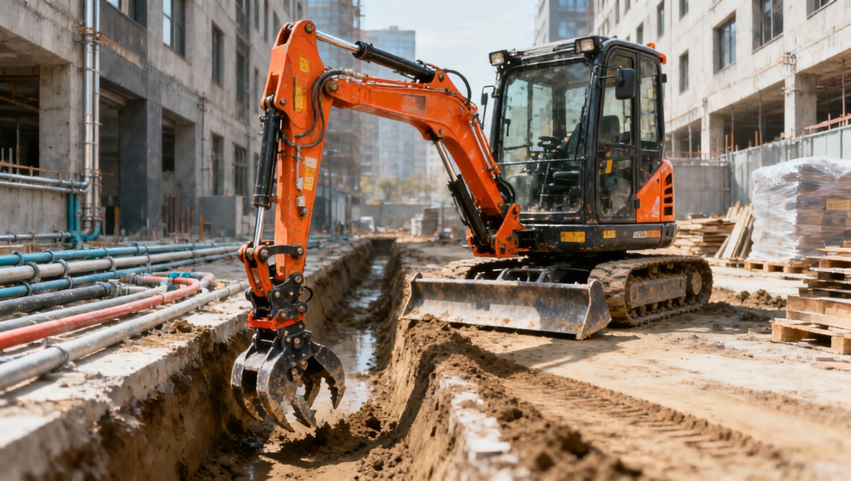 Excavator attachments that boost output on tight sites