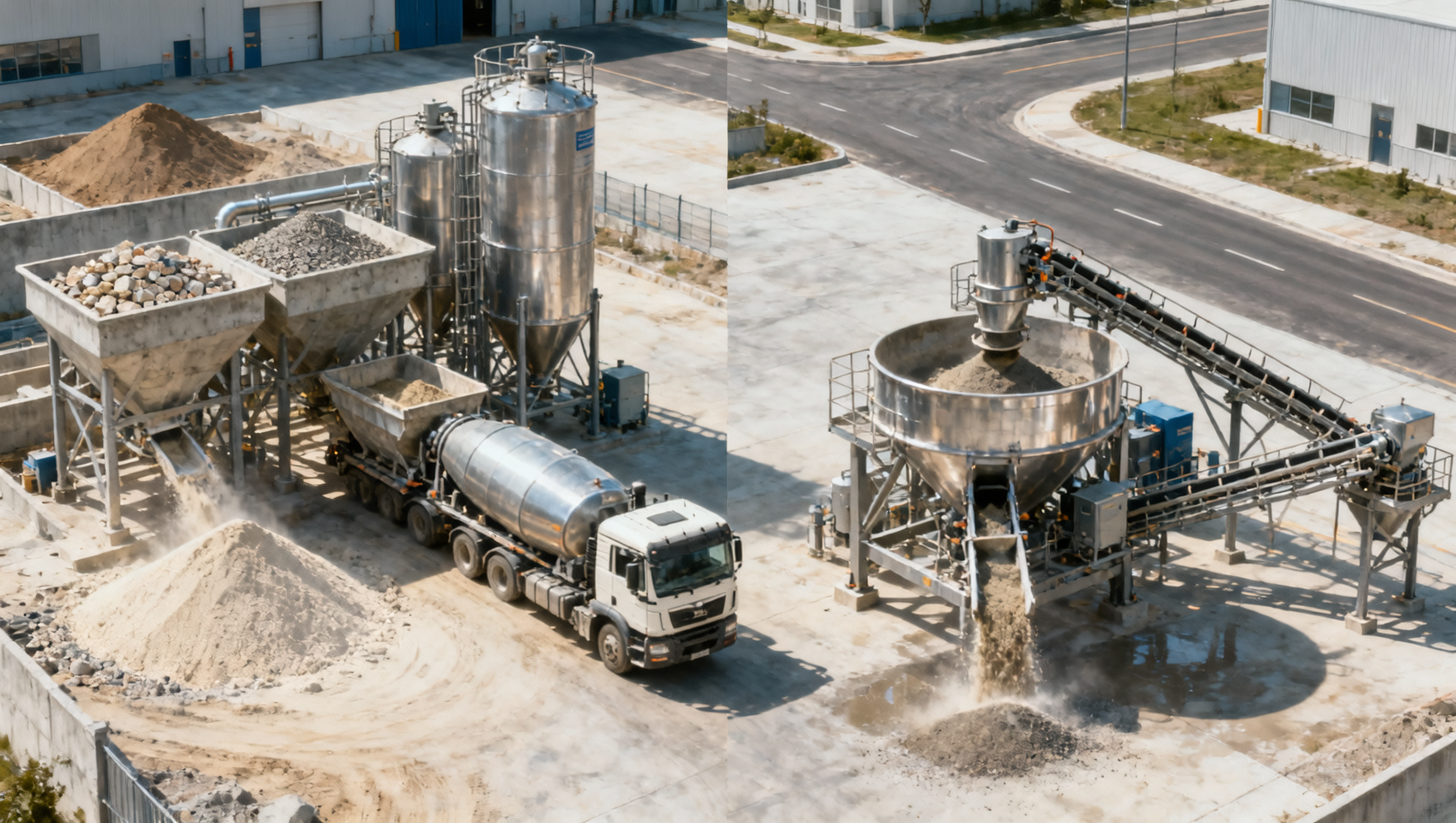 Concrete batching plants: dry mix or wet mix for output Concrete batching plants: dry mix or wet mix for output
